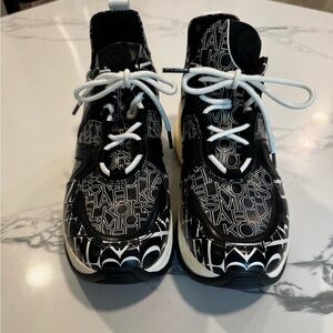 Michael Kors Women’s Black and White Sneakers Size 8M